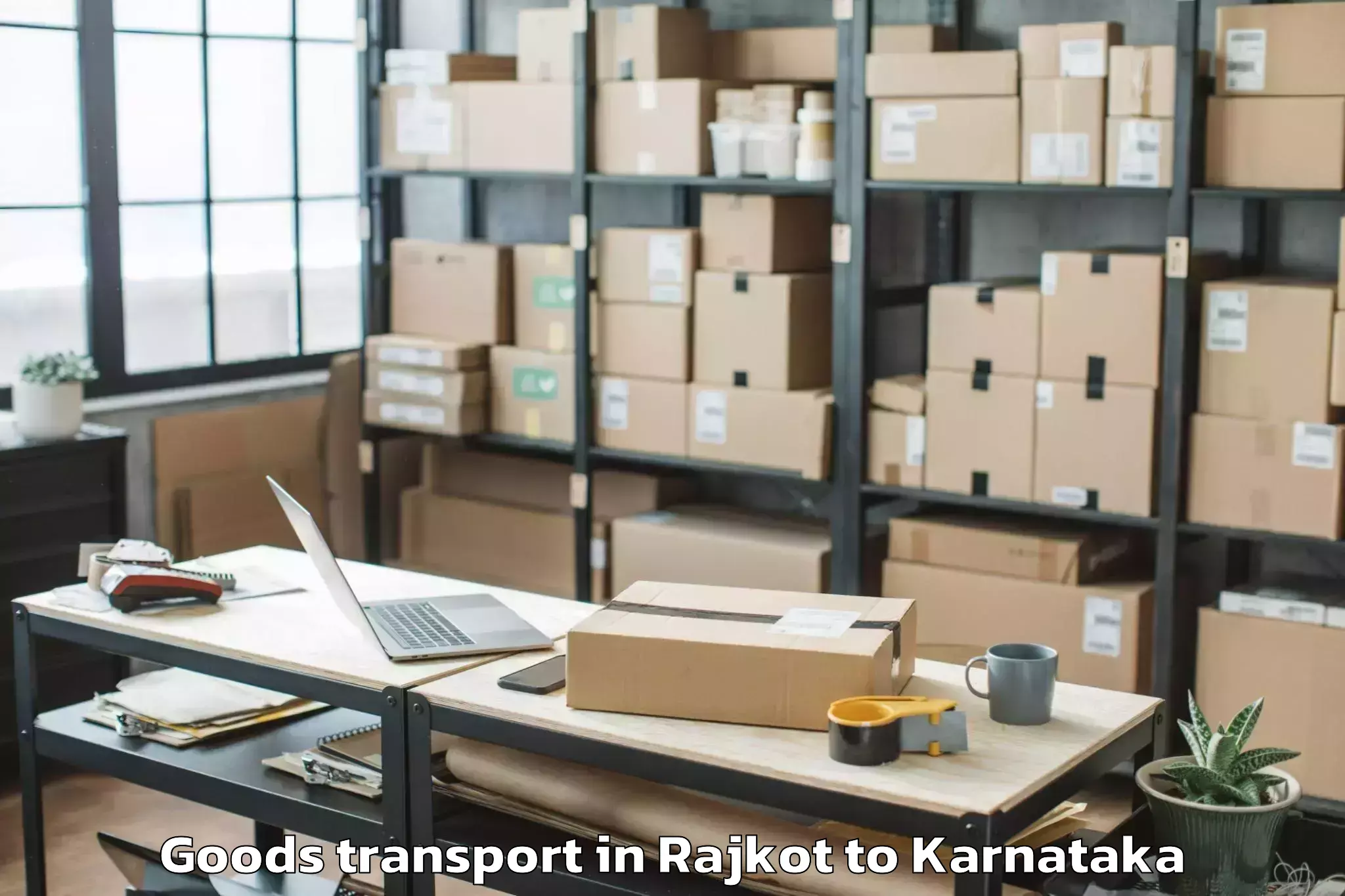 Discover Rajkot to Huvina Hadagali Goods Transport